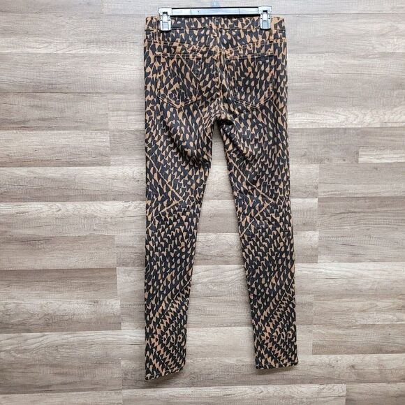 Joe's Jeans Wild Geometric Print The Skinny Jeans‎ Brown Black Women's Size 27 - Picture 3 of 16